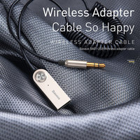 Baseus Adapter Bluetooth klucze sprzętowe USB kabel do samochodu 3.5mm AUX Bluetooth V5.0 4.2 4.0 głośnik z odbiornikiem Bluetooth nadajnik dźwięku 2